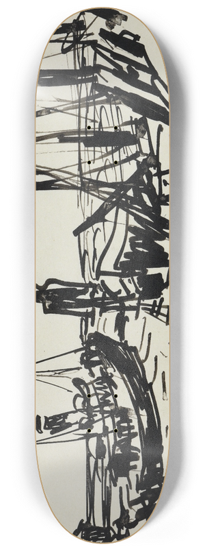 Ernst Ludwig Kirchner - Kstendampfer und ankernde Boote (Fehmarn) 8.25 inch art skate deck