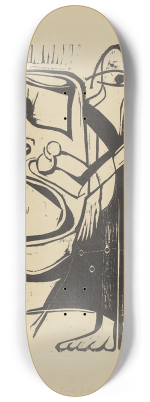 Ernst Ludwig Kirchner - Maskentanz 8.25 inch art skate deck