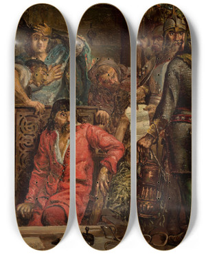 Triptych art skateboard deck of Jan Matejko Mako Borkowic by Jan Matejko (1838-1893) Triptych art skateboard deck of Jan Matejko Mako Borkowic by Jan Matejko (1838-1893)
