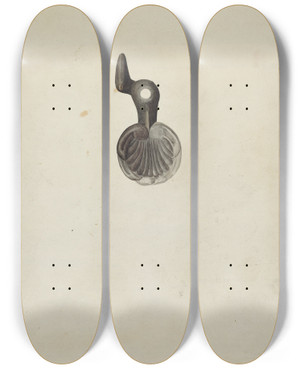 Triptych art skateboard deck of Fw Powell Shutter Dog by F.W. Powell