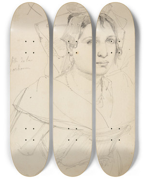 Triptych art skateboard deck of Jacquesraymond Brascassat Tude De Buste De Femme by Jacques Raymond Brascassat (1804-1867) Triptych art skateboard deck of Jacquesraymond Brascassat Tude De Buste De Femme by Jacques Raymond Brascassat (1804-1867)