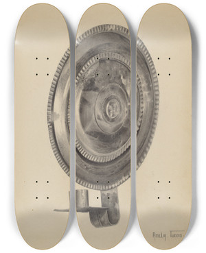 Triptych art skateboard deck of Amelia Tuccio Candle Sconce_1 by Amelia Tuccio (20-)