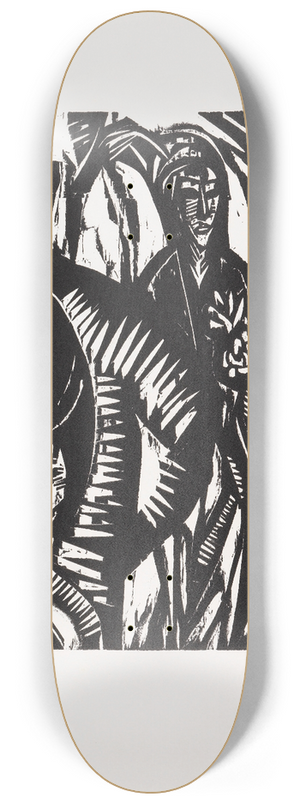 Ernst Ludwig Kirchner - Straenszene, nach dem Regen 8.25 inch art skate deck