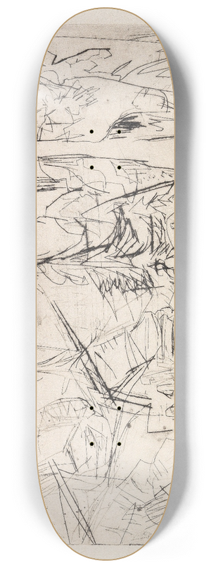 Ernst Ludwig Kirchner - Tannen und Htten 8.25 inch art skate deck