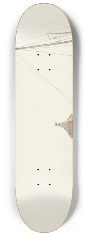 Abraham-Louis-Rodolphe Ducros - Gezicht op de stad Molfetta aan de kust 8.25 inch art skate deck Abraham-Louis-Rodolphe Ducros - Gezicht op de stad Molfetta aan de kust 8.25 inch art skate deck