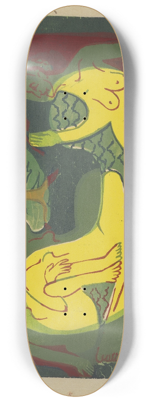 Ernst Ludwig Kirchner - Three Nudes in the Forest 8.25 inch art skate deck