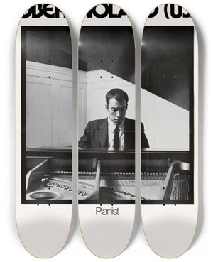 Triptych art skateboard deck of Us Information Agency Robert Noland Usa Pianist by U S Information Agency (1953-1999)