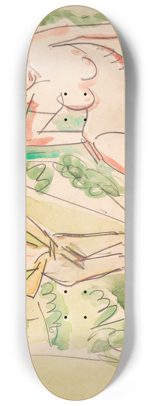 Ernst Ludwig Kirchner - Two Bathers near the Woods 8.25 inch art skate deck