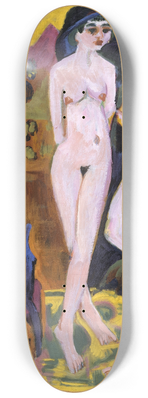 Ernst Ludwig Kirchner - Two Nudes in a Room 8.25 inch art skate deck
