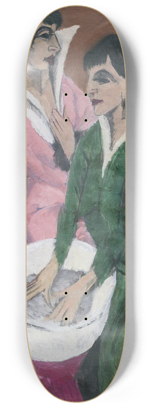 Ernst Ludwig Kirchner - Two Women by a Sink; The Sisters 8.25 inch art skate deck