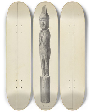 Triptych art skateboard deck of Bernard Westmacott Whirligig_2 by Bernard Westmacott