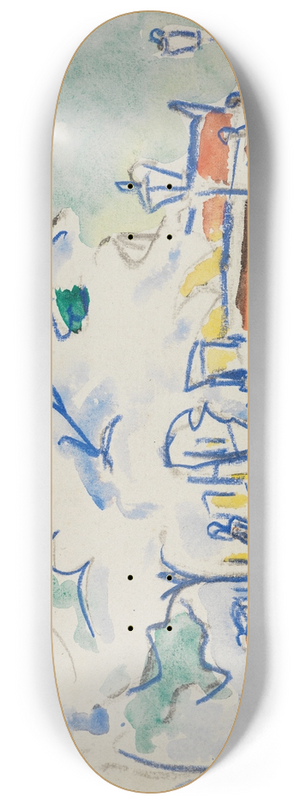 Ernst Ludwig Kirchner - Uferstrom mit Bumen (Dresden) 8.25 inch art skate deck