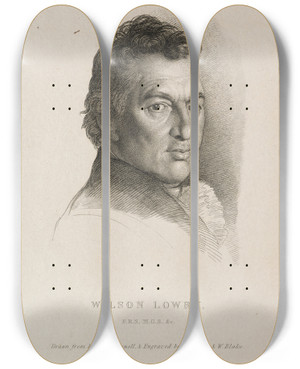 Triptych art skateboard deck of William Blake Wilson Lowry by William Blake (1757-1827)