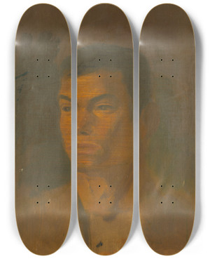 Triptych art skateboard deck of Ladislav Mednynszky Head Of A Gypsy Boy by Ladislav Mednyanszky (1852-1919) Triptych art skateboard deck of Ladislav Mednynszky Head Of A Gypsy Boy by Ladislav Mednyanszky (1852-1919)
