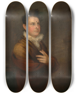 Triptych art skateboard deck of John Wesley Jarvis John Howard Payne by John Wesley Jarvis (1781-1840)