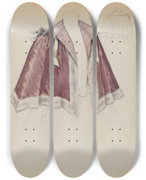 Triptych art skateboard deck of American 20Th Century Cloak by American 20Th Century Triptych art skateboard deck of American 20Th Century Cloak by American 20Th Century