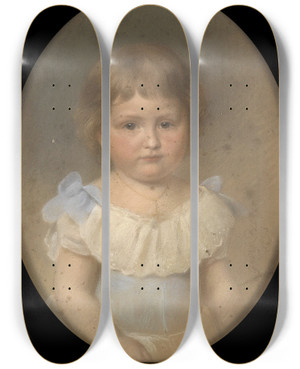 Triptych art skateboard deck of Georg Decker Erzherzogin Margarethe by Georg Decker (1818-1894)