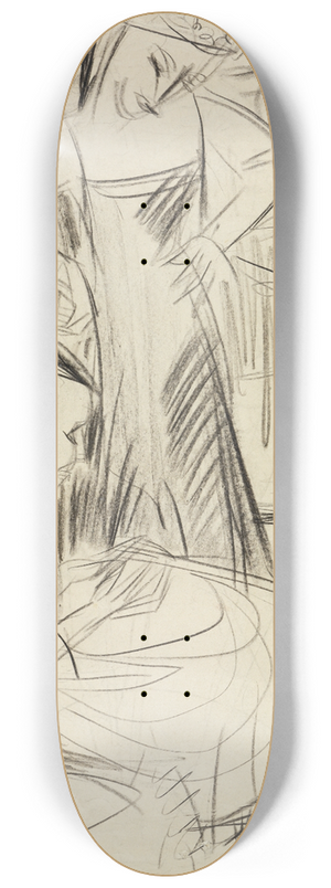 Ernst Ludwig Kirchner - Zwei Mdchen vor dem Haus 8.25 inch art skate deck