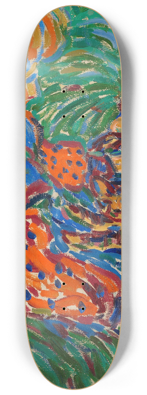 Ernst Ludwig Kirchner - Zwei mit Katzen spielende Mdchen 8.25 inch art skate deck