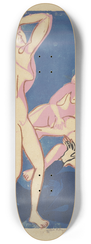 Ernst Ludwig Kirchner - Zwei Mnner und eine Frau 8.25 inch art skate deck