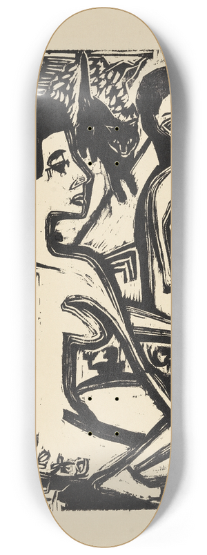 Ernst Ludwig Kirchner - Zwei nackte Frauen im Walde 8.25 inch art skate deck