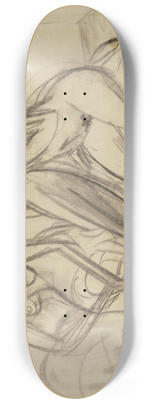 Ernst Ludwig Kirchner - Zwei sitzende weibliche Akte 8.25 inch art skate deck