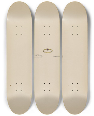 Triptych art skateboard deck of Michael Fenga Ring_1 by Michael Fenga (20-)