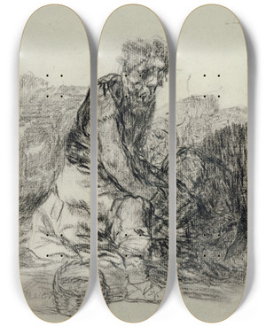 Triptych art skateboard deck of Francisco De Goya They Are Dying by Francisco de Goya (1746-1828) Triptych art skateboard deck of Francisco De Goya They Are Dying by Francisco de Goya (1746-1828)