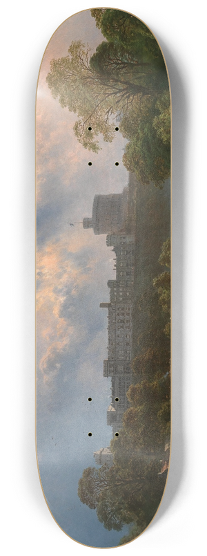 Ernst Rieck - A View of Windsor Castle 8.25 inch art skate deck