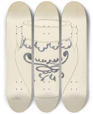 Triptych art skateboard deck of John Tarantino Crock_23 by John Tarantino (1935)