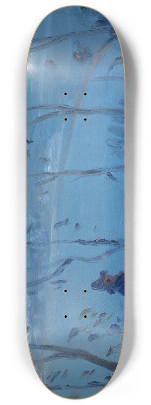 Ernst Schiess - Evening Walk Above a Southern Lake 8.25 inch art skate deck
