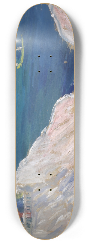 Ernst Schiess - Meeresbucht mit Segelboot 8.25 inch art skate deck