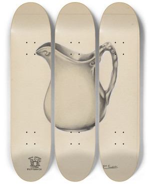 Triptych art skateboard deck of Joseph Sudek Pitcher_2 by Joseph Sudek