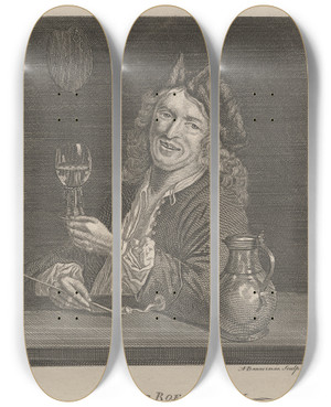 Triptych art skateboard deck of Alexander Bannerman Peter Roestraten by Alexander Bannerman (1730-1780)