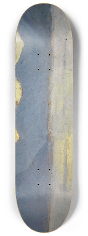 Ernst Schiess - View on the Lake of Lugano toward the Mountains of Porlezza 8.25 inch art skate deck