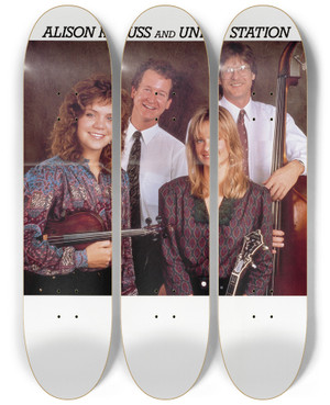 Triptych art skateboard deck of Us Information Agency Alison Krauss And Union Station by U S Information Agency (1953-1999)