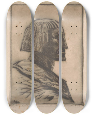Triptych art skateboard deck of Willem Van Konijnenburg Portret Van Een Egyptische Man by Willem van Konijnenburg (1868-1943) Triptych art skateboard deck of Willem Van Konijnenburg Portret Van Een Egyptische Man by Willem van Konijnenburg (1868-1943)