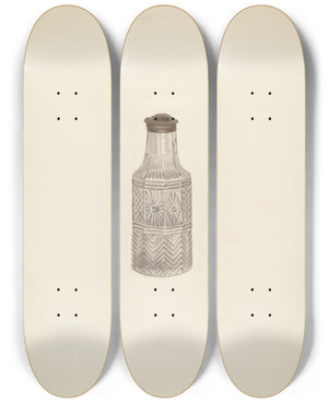 Triptych art skateboard deck of Michael Fenga Salt Shaker by Michael Fenga (20-)