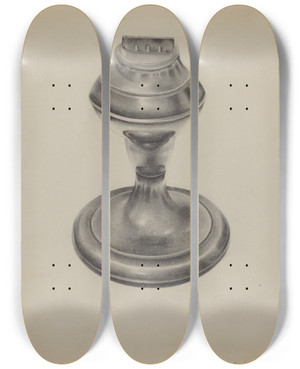 Triptych art skateboard deck of Amelia Tuccio Lamp by Amelia Tuccio (20-)