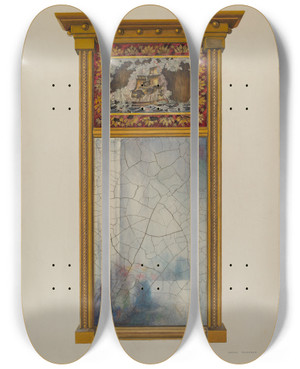 Triptych art skateboard deck of Archie Thompson Mirror by Archie Thompson
