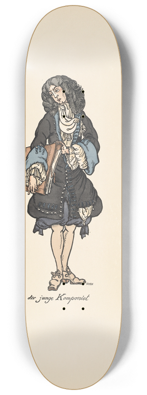 Ernst Stern - Der junge Komponist 8.25 inch art skate deck