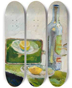 Triptych art skateboard deck of Zygmunt Waliszewski Still Life With A Bottle by Zygmunt Waliszewski (1897-1936) Triptych art skateboard deck of Zygmunt Waliszewski Still Life With A Bottle by Zygmunt Waliszewski (1897-1936)
