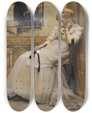 Triptych art skateboard deck of Sir John Lavery After The Dance by Sir John Lavery (1856-1941)