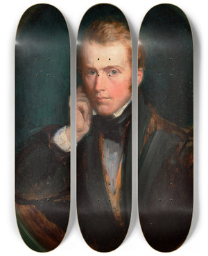 Triptych art skateboard deck of Richard Redgrave Selfportrait by Richard Redgrave (1804-1888) Triptych art skateboard deck of Richard Redgrave Selfportrait by Richard Redgrave (1804-1888)
