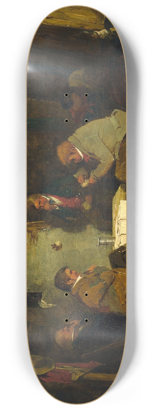 Erskine Nicol - A Whist Party 8.25 inch art skate deck