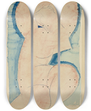 Triptych art skateboard deck of Amedeo Modigliani Caryatid by Amedeo Modigliani (1884-1920) Triptych art skateboard deck of Amedeo Modigliani Caryatid by Amedeo Modigliani (1884-1920)