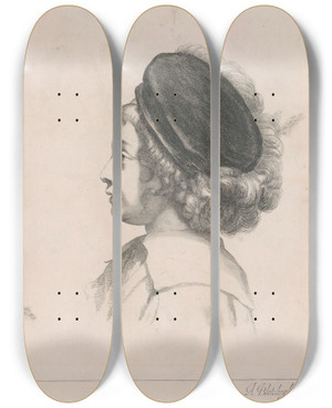 Triptych art skateboard deck of Peter Paul Rubens A Child Of Rubens_2 by Peter Paul Rubens (1577-1640)