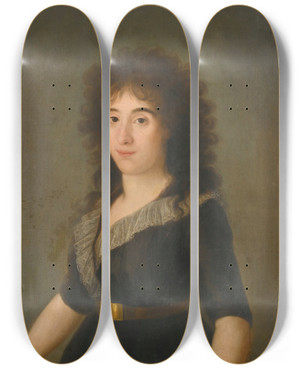 Triptych art skateboard deck of Agustn Esteve Y Marques Portrait Of The Second Condesa De Castroterreo by Agustin Esteve Y Marques (1753-1830)