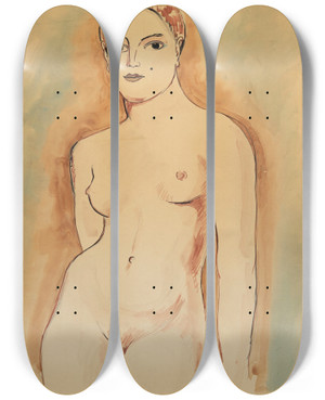 Triptych art skateboard deck of Francis Picabia Sans Titre_16 by Francis Picabia (1879-1953)