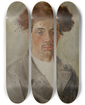 Triptych art skateboard deck of Isidor Kaufmann Study Of A Hasidic Man by Isidor Kaufmann (1853-1921) Triptych art skateboard deck of Isidor Kaufmann Study Of A Hasidic Man by Isidor Kaufmann (1853-1921)
